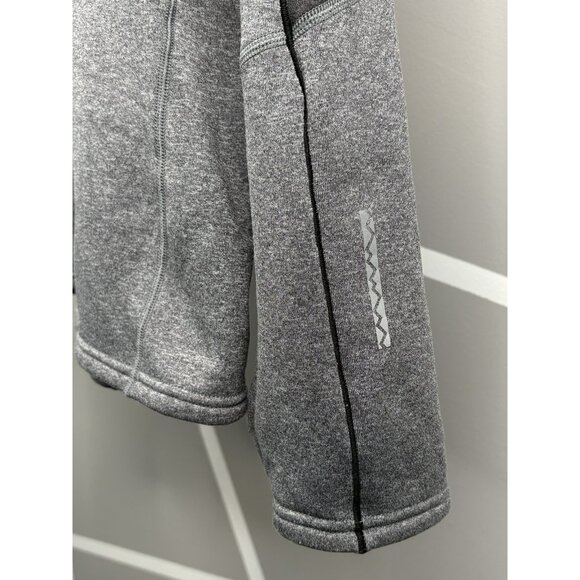 LL Bean Men's L Reg 1/4 Zip Hooded Tech Sweater Fleece Grey Slightly Fitted - Picture 6 of 15